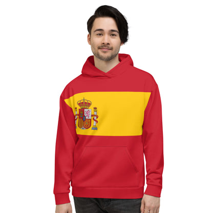 Spain Red Hoodie Streetwear