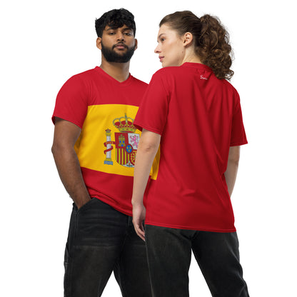 Spain T-shirt / Patriotic Spanish Flag Clothing / Eco Friendly Sports Jersey