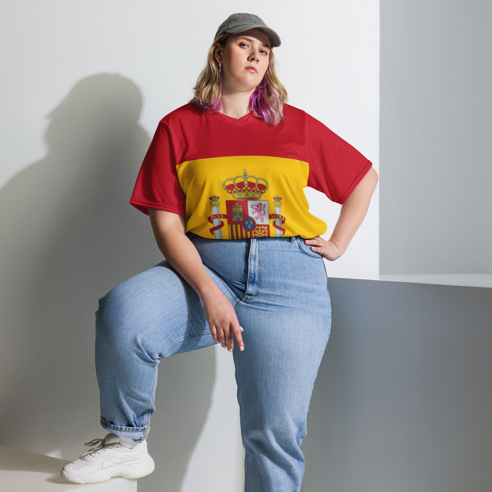 Stylish Eco-Friendly Spain Plus Size T-shirt for showing Spanish pride
