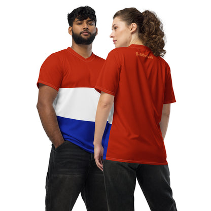 Netherlands Flag T-shirt - Unisex Sport Jersey (red, white, blue)