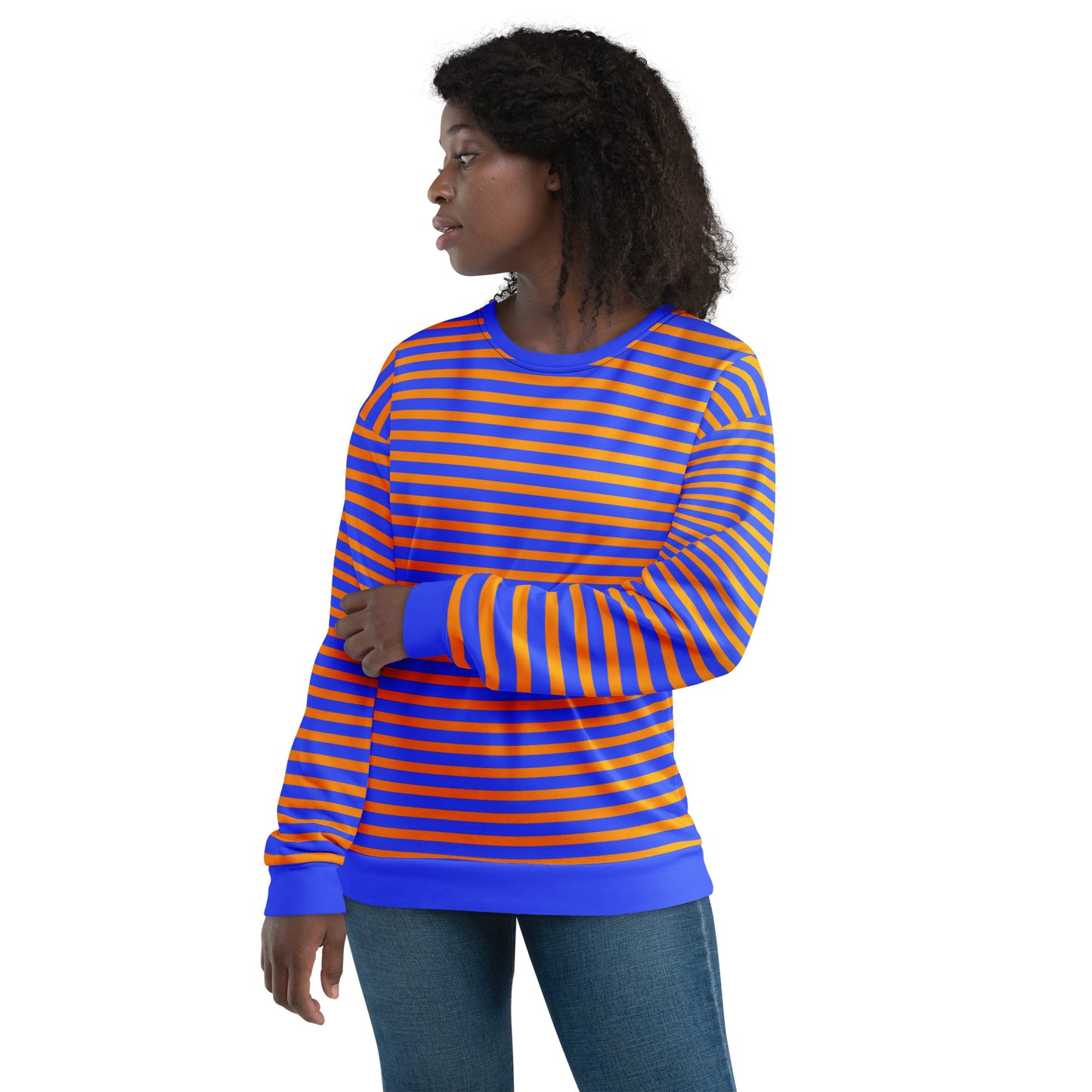 Blue and Orange Striped Sweater: A Classic Knit for Men and Women