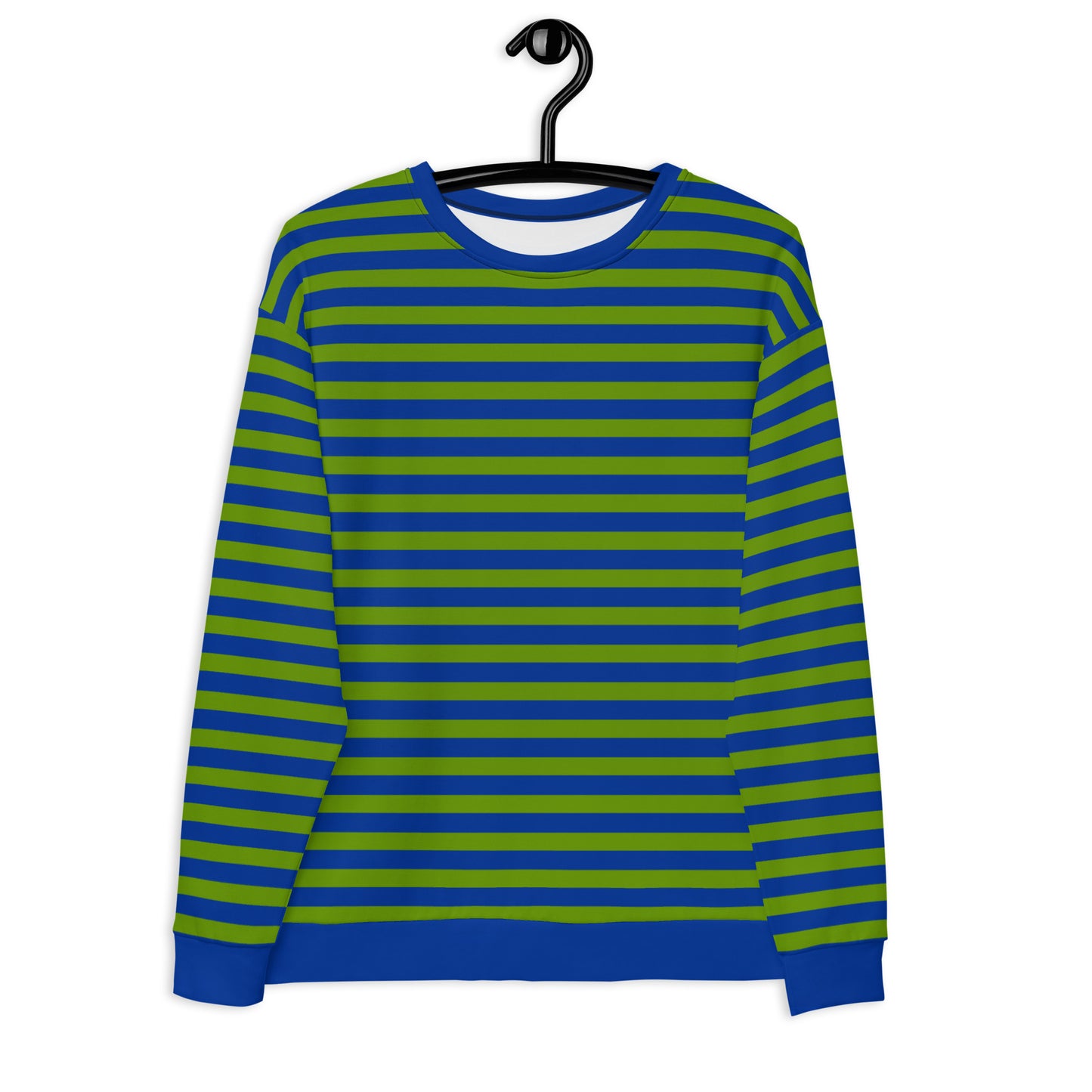 Casual Elegance: Blue and Green Striped Knitwear for All Genders