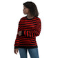 Red And Black Striped Sweaer