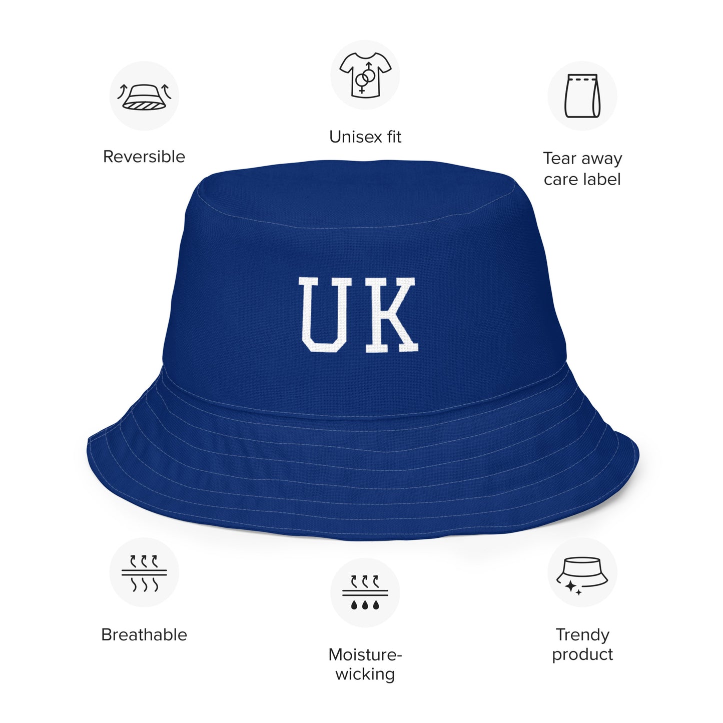 Sombrero Union Jack / Sombrero del Reino Unido / Sombrero de cubo reversible