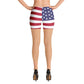 American Flag Soccer Shorts For Women / Fitness Shorts For Women / American Flag Color Print