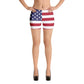 Fußball-Shorts mit amerikanischer Flagge für Damen / Fitness-Shorts für Damen / Farbdruck mit amerikanischer Flagge