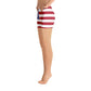 Voetbalshorts met Amerikaanse vlag voor dames / Fitnessshorts voor dames / Print in kleur met Amerikaanse vlag