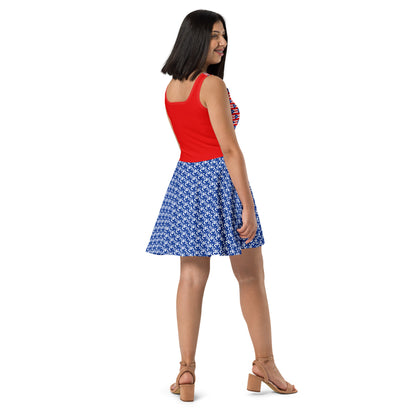 Puerto Rican Flag Skater Dress