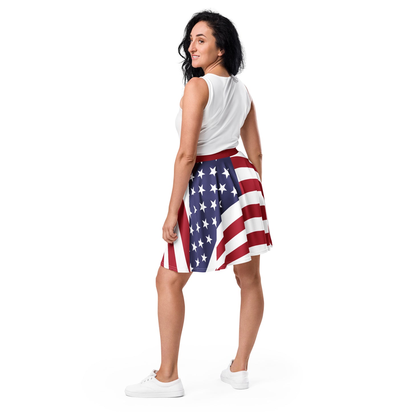 Red, white, and blue stars and stripes mini skirt - Patriotic clothing