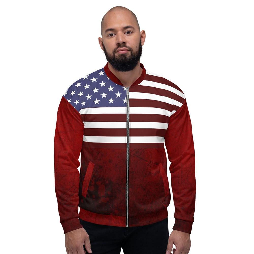 American Flag Bomber Jacket / Patriot Jacket / Grunge Style