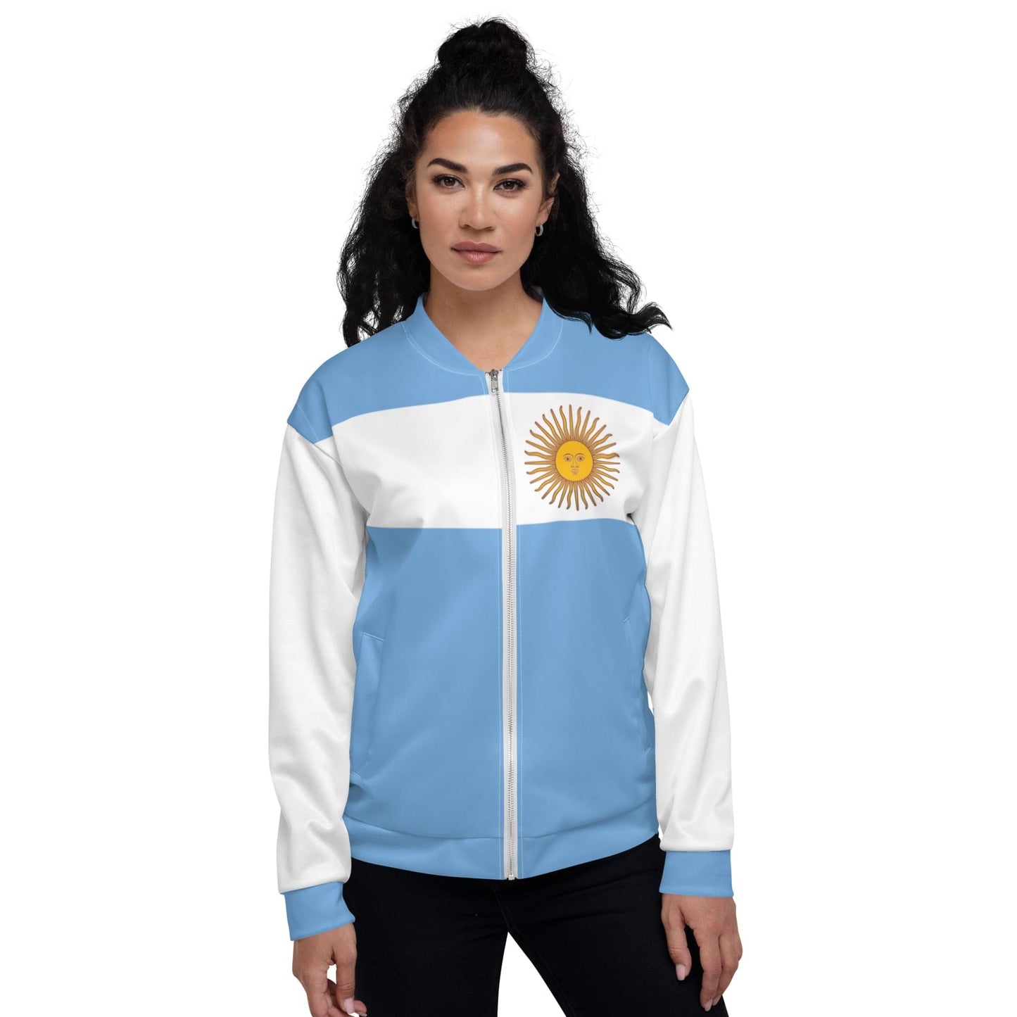 Argentinien-Jacke / Unisex-Argentinien-Kleidungsstil / Farben der Argentinien-Flagge