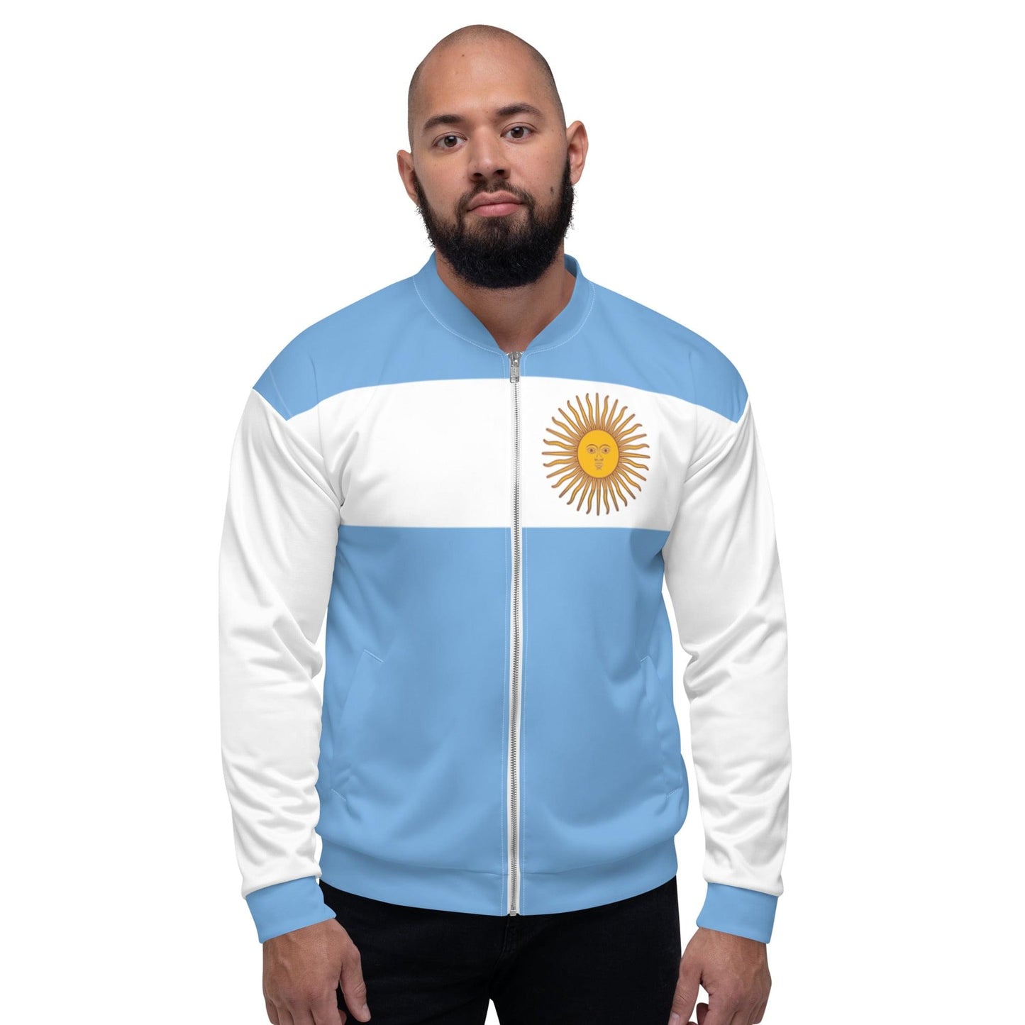 Argentinien-Jacke / Unisex-Argentinien-Kleidungsstil / Farben der Argentinien-Flagge