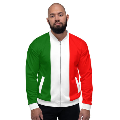 Italy Bomber Jacket With Italy Flag Colors