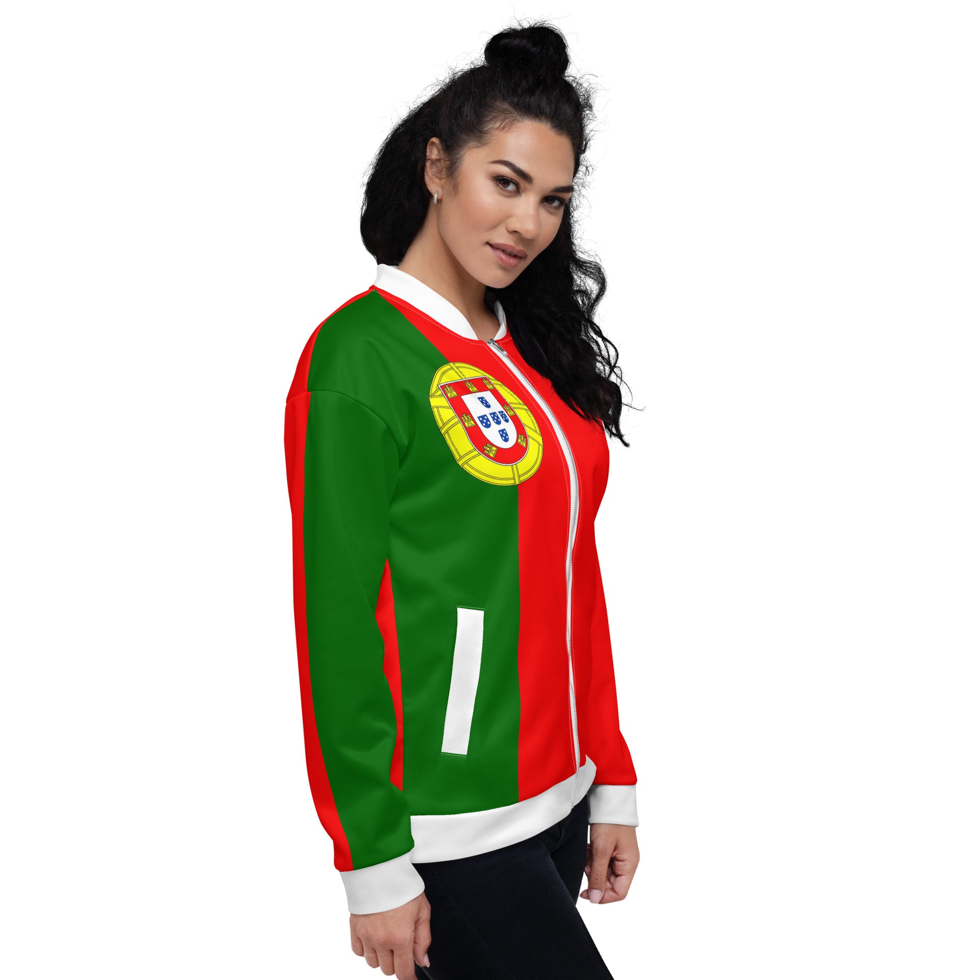 Portugal Flag Colors Jacket: Unisex Fan Fit
