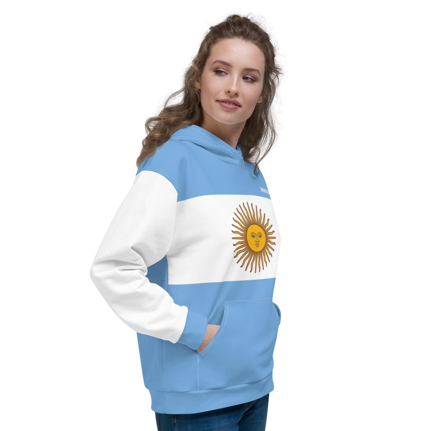 Ropa Argentina / Conjunto con capucha con bandera de Argentina