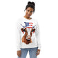 Patriotic Cow USA Sweatshirt For Animal Lover