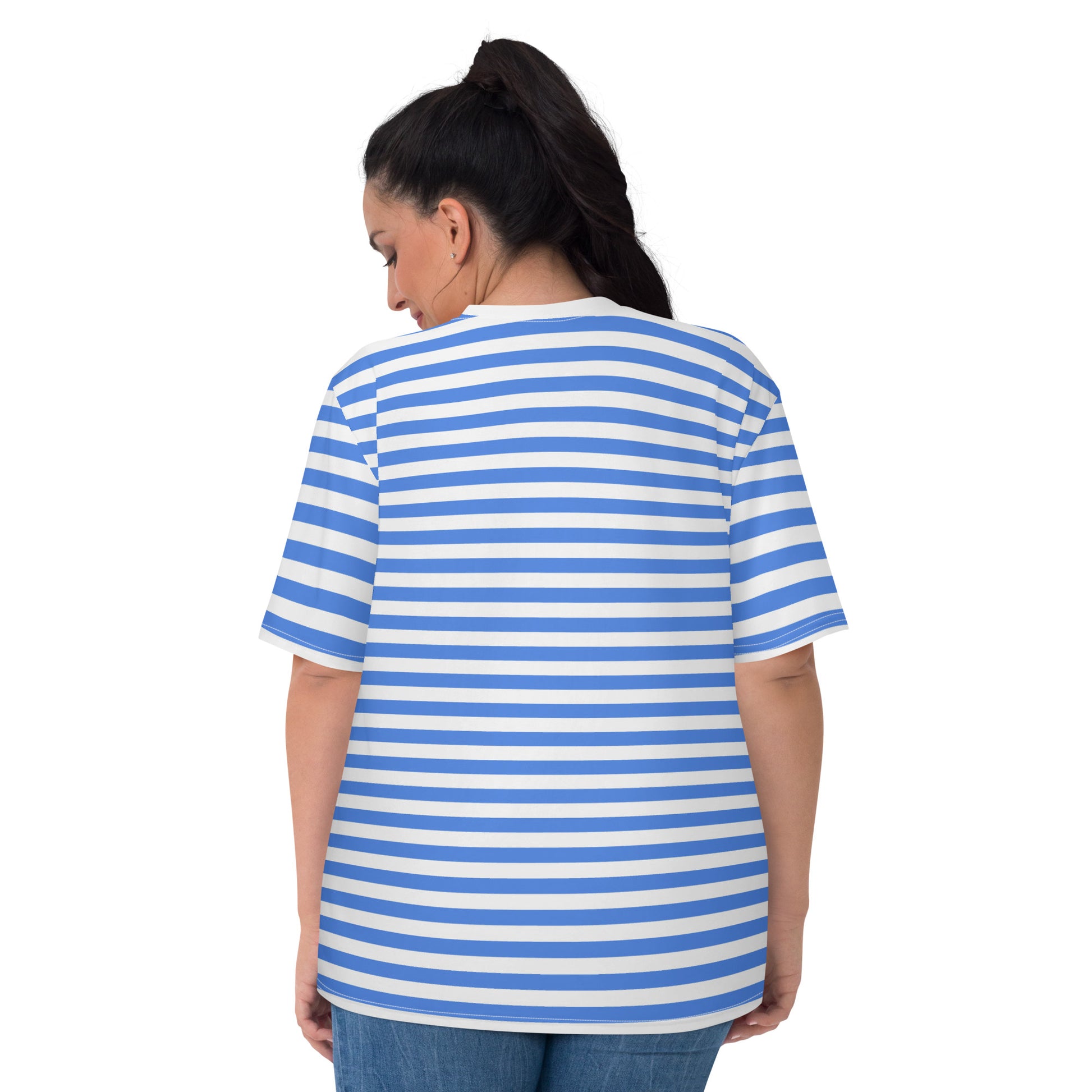 Plus Size Blue Striped Tshirt