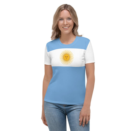 Argentinien-Shirt / Argentinien-Flaggen-Shirt / Argentinien-Fußball-Shirt / Frauen-Shirt