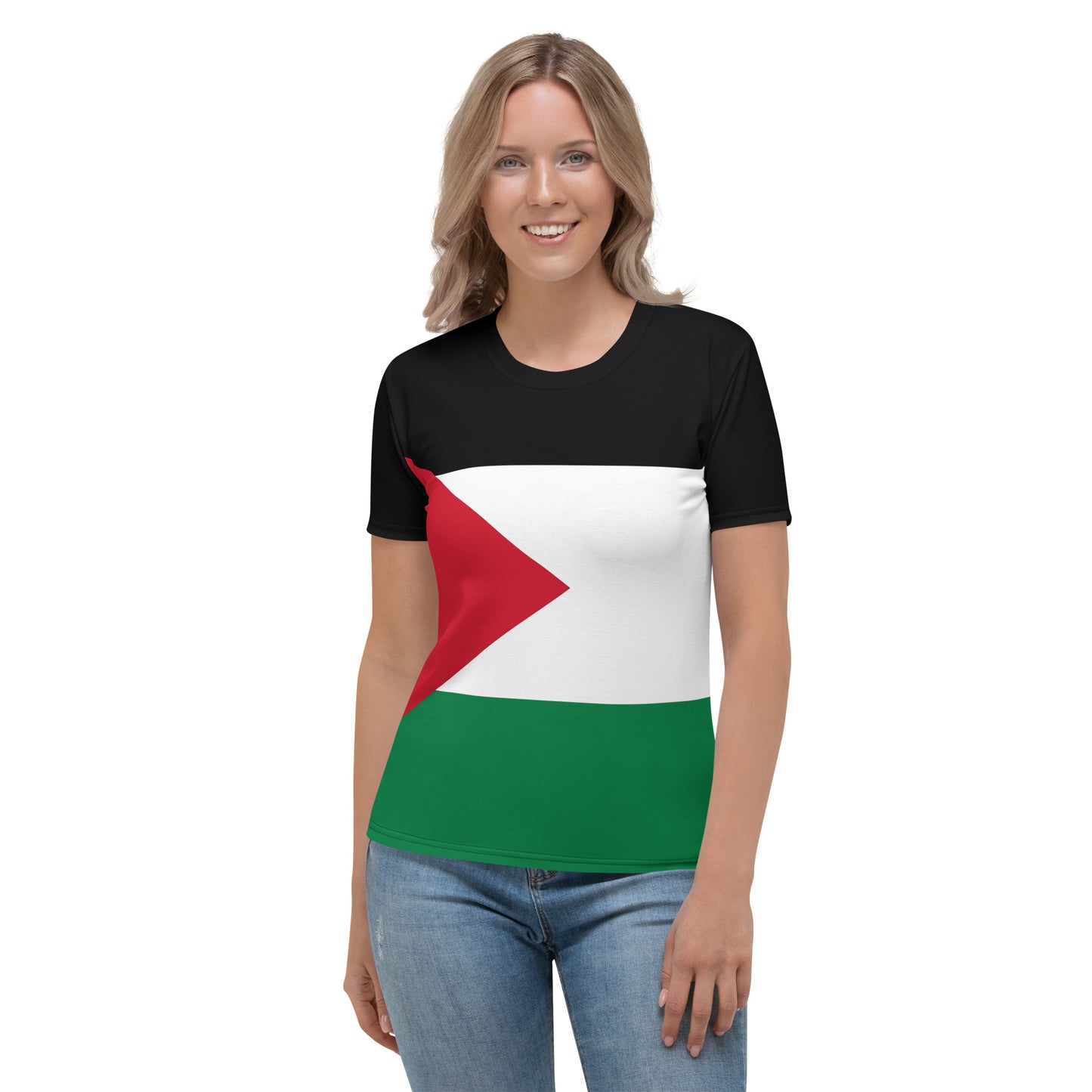 Palestine Tshirt Flag Color For Women