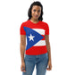 Puerto Rico Flag Print Shirt for Women - Express Love for the Island