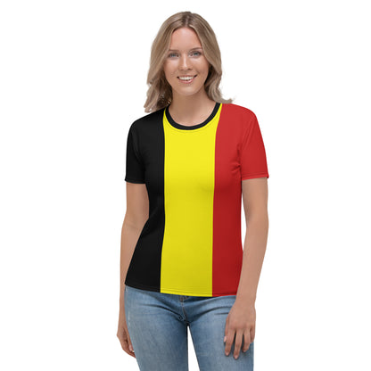 Belgium Flag T-shirt For Women