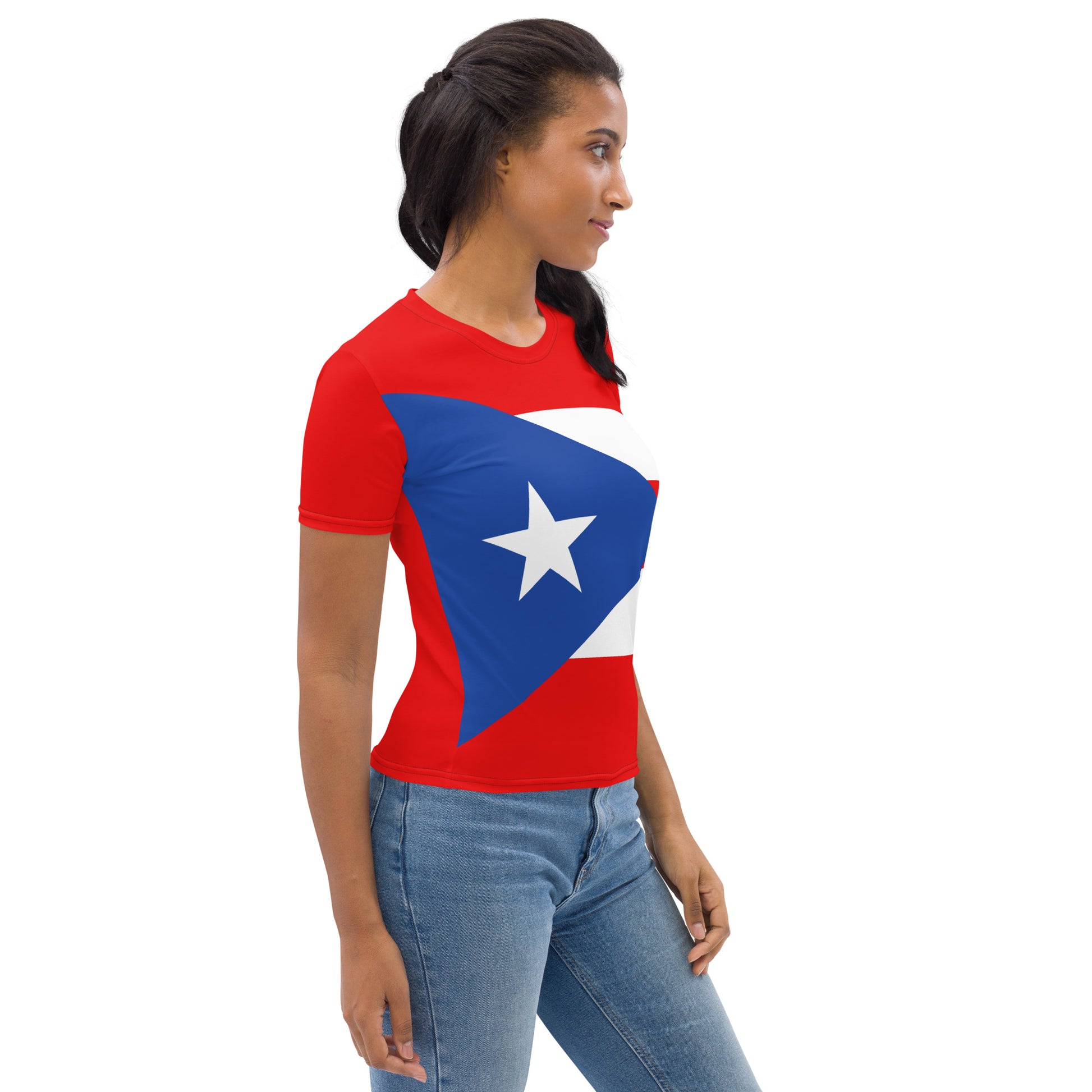 Puerto Rican Flag Shirt for Women - Patriotic Style
