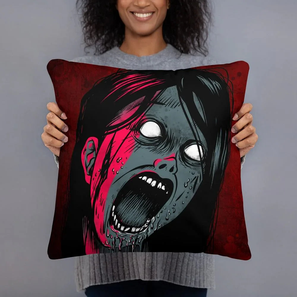 alternative gothic square pillow dark horror home decor