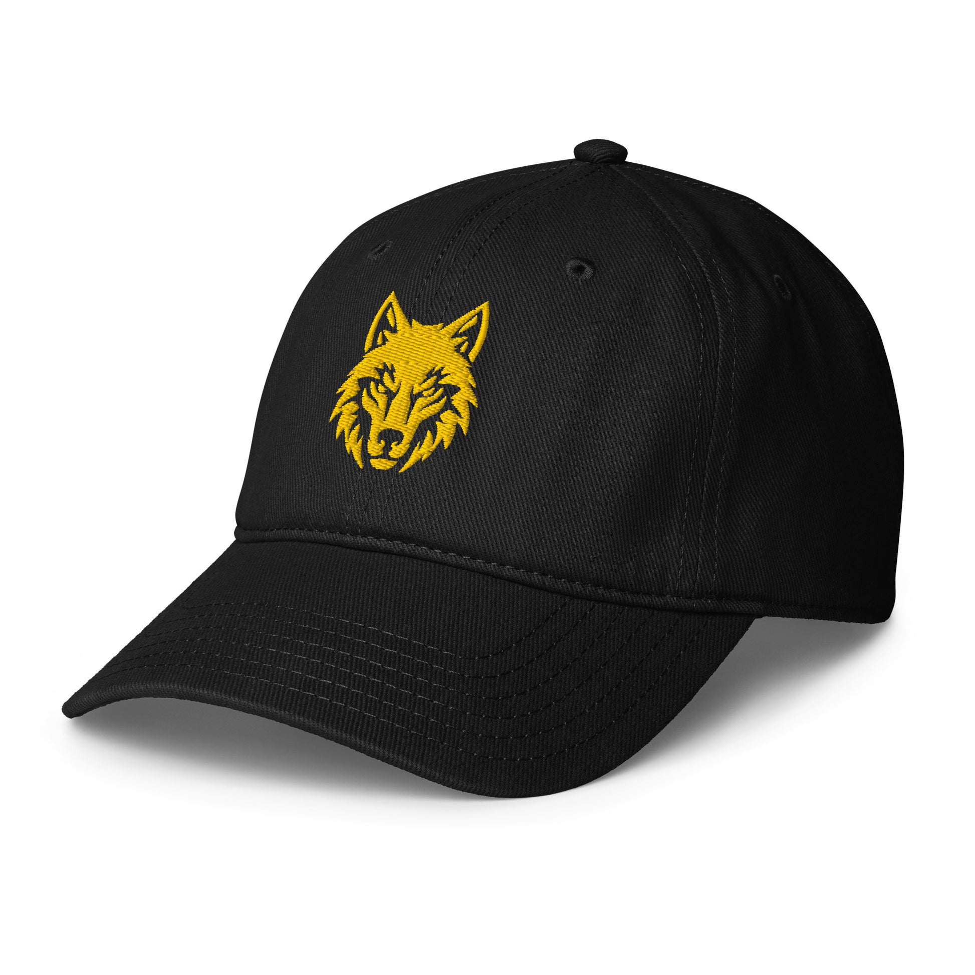 ancient Romanian wolf symbol embroidered baseball cap