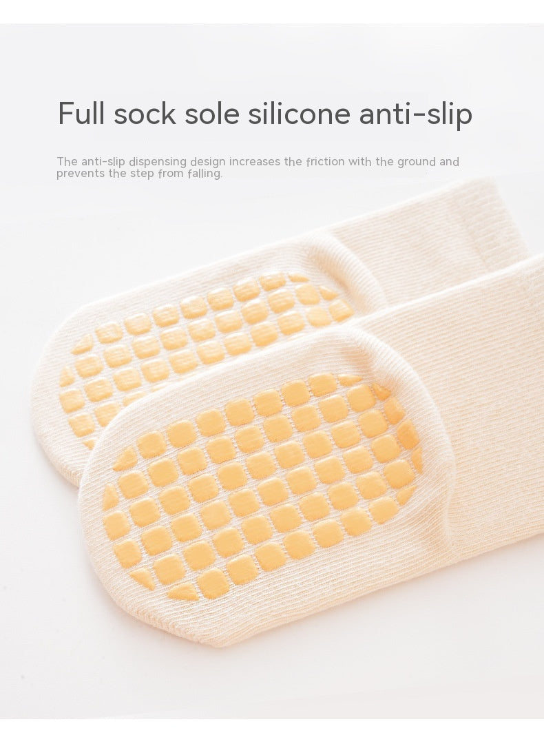 Close up Non-Slip Cotton Footie Socks for Babies
