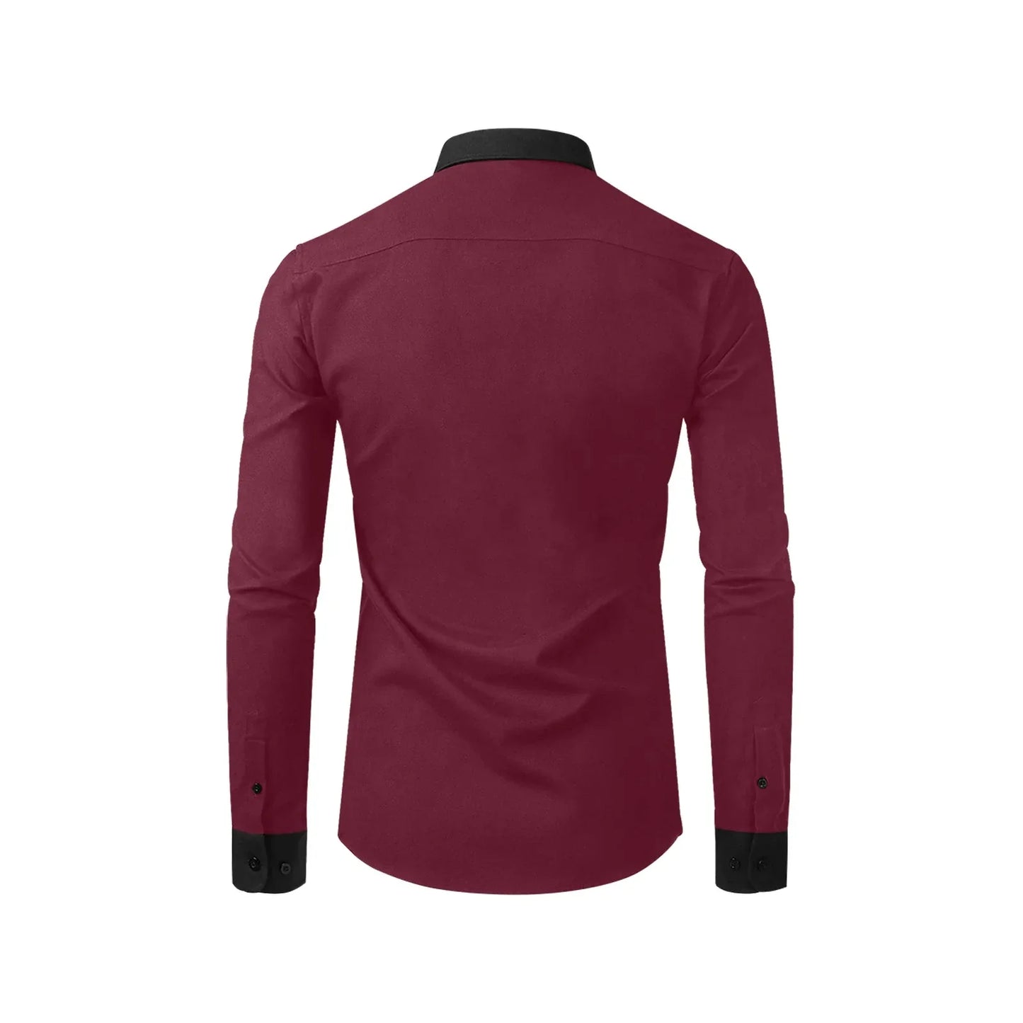 Burgundy Dress Shirt With Black Collar And Cuffs | YVDdesign Burgundy Dress Shirt With Black Collar And Cuffs | YVDdesign