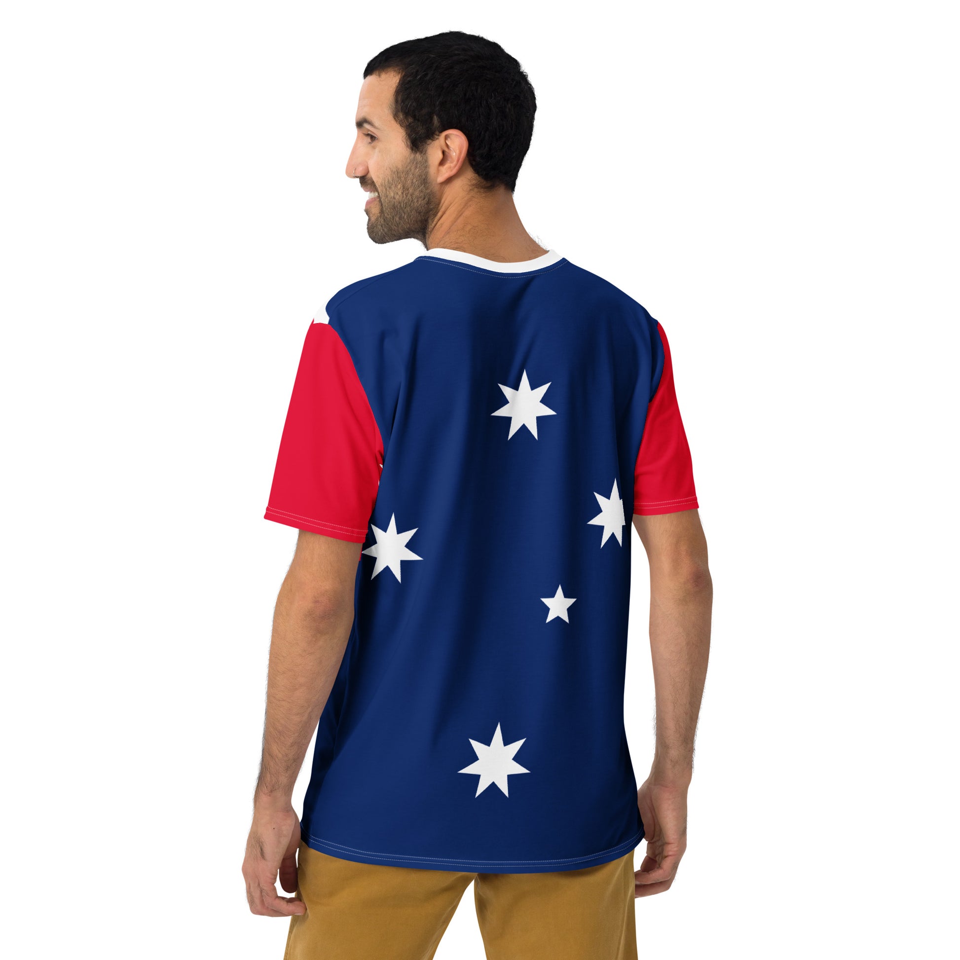 back side patriotic australian flag t-shirt