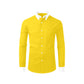 Men's yellow dress shirt with white collar and cuffs