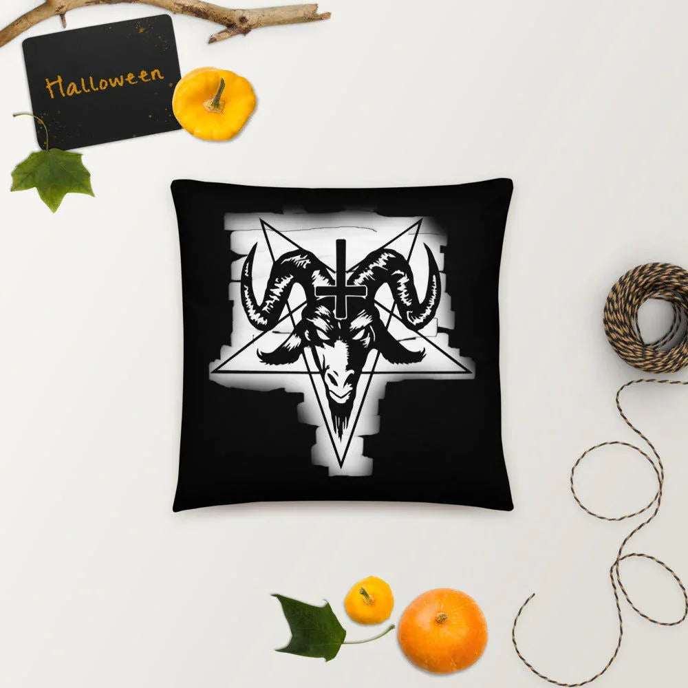 black and grey gothic cushion
