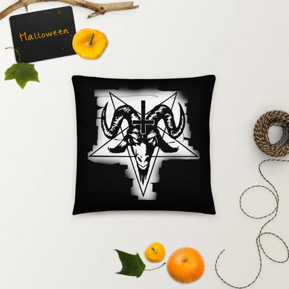 black and grey gothic cushion