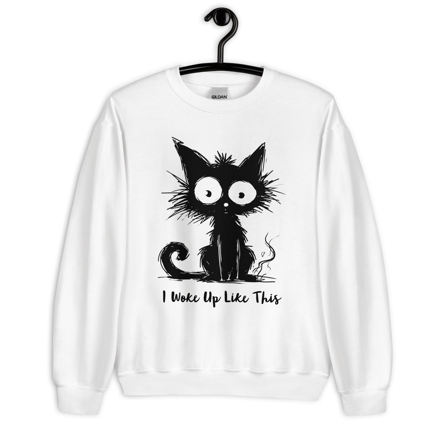black cat sweatshirt funny design
