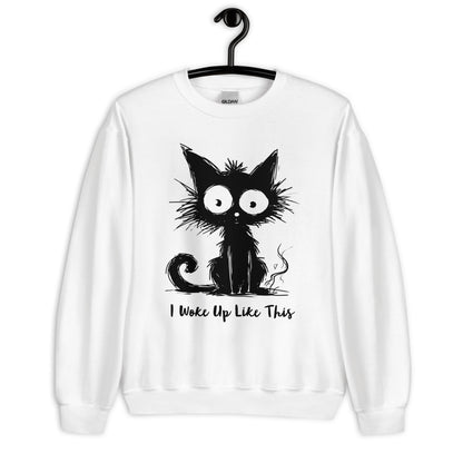 black cat sweatshirt funny design