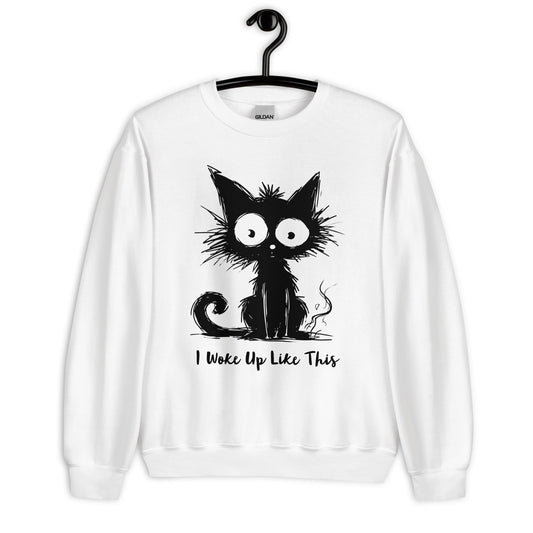 black cat sweatshirt funny design