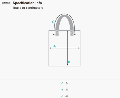 centimeters size guide bag