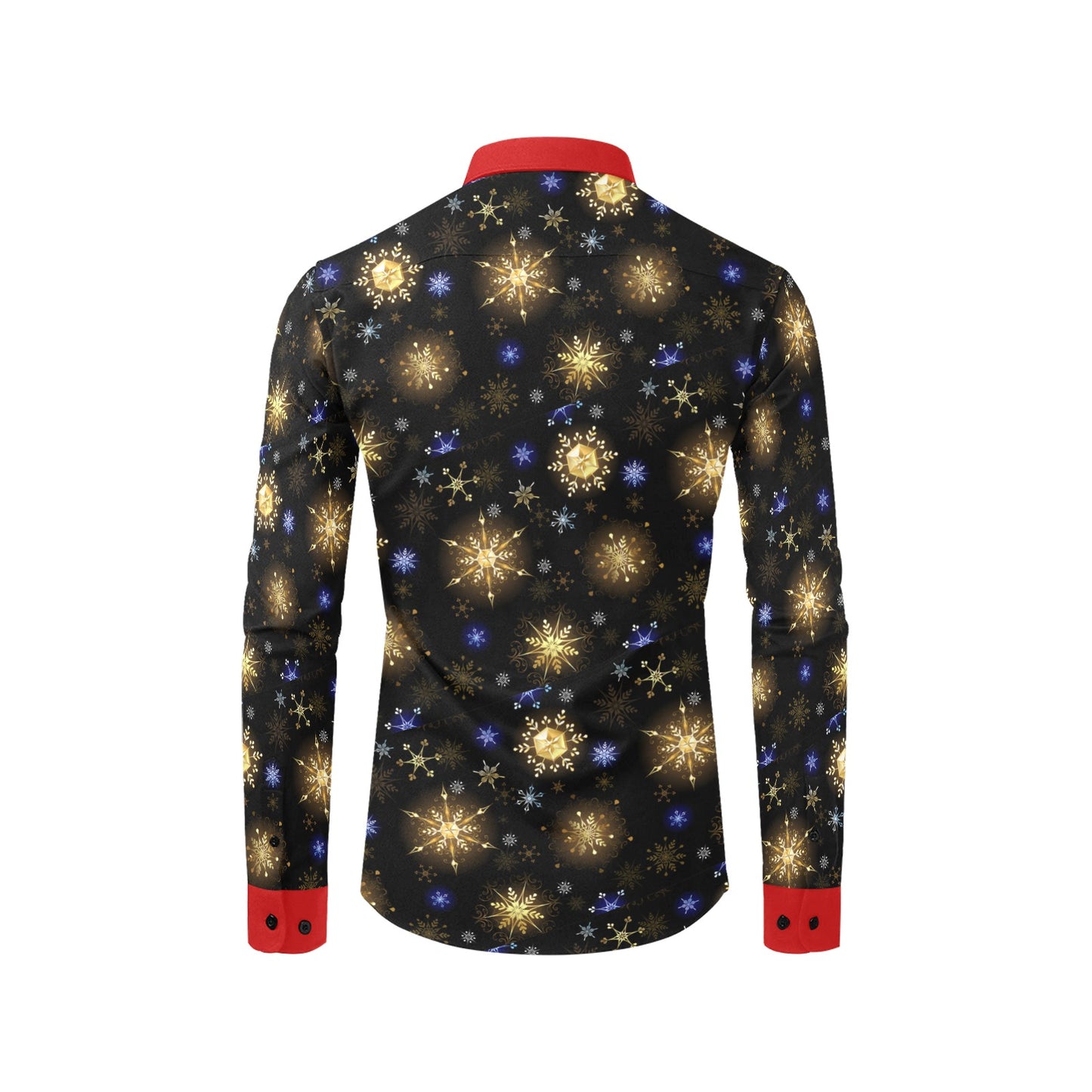 christmas mens dress shirt with snowflakes