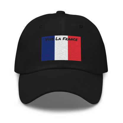Adjustable Dad Hat with Embroidered French Flag