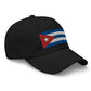 Cotton Dad Hat With Embroidered Cuban Flag: Comfortable cotton dad hat featuring the Cuban flag.