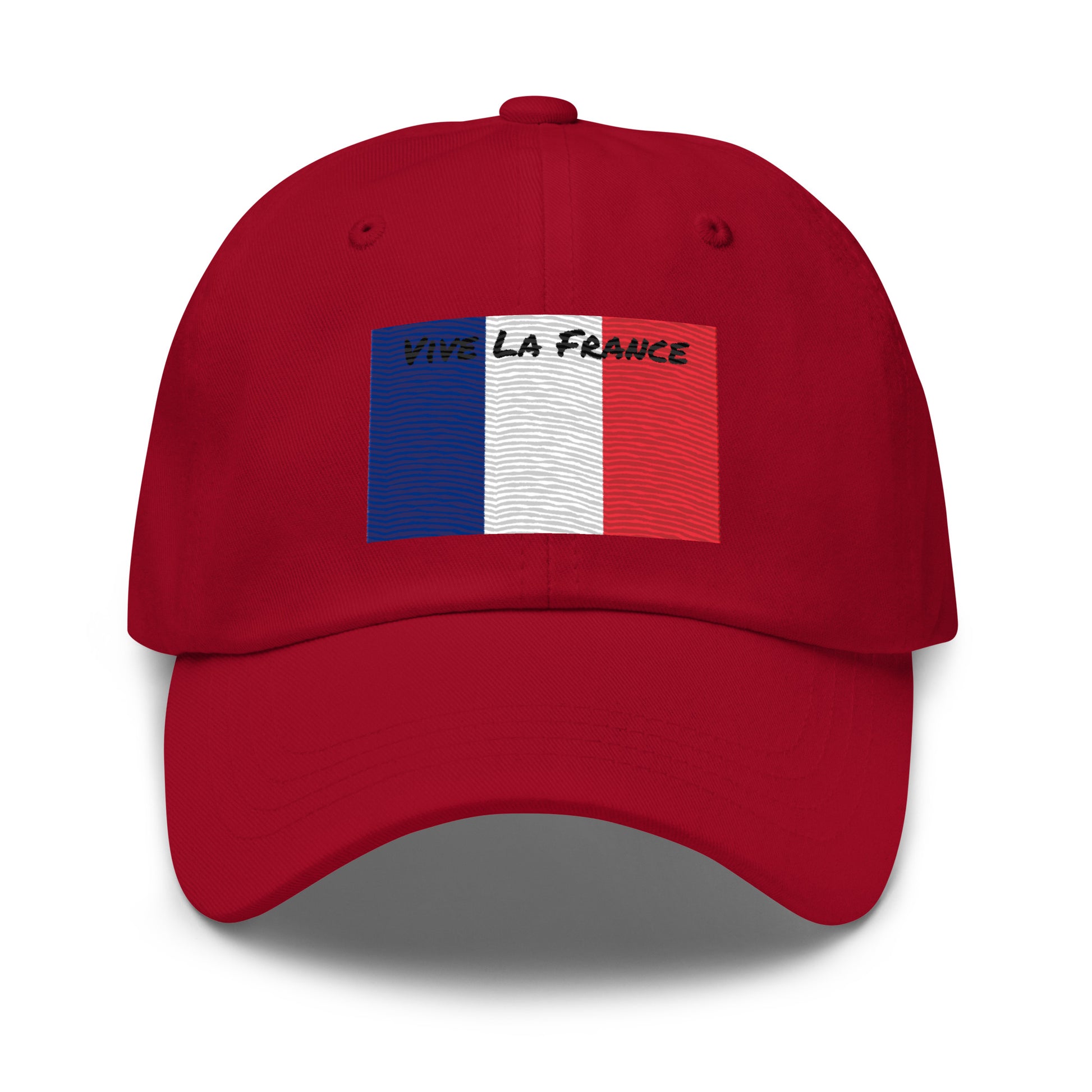Unisex Dad Hat - Embroidered France Flag