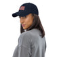 Navy color unisex embroidered USA dad hat