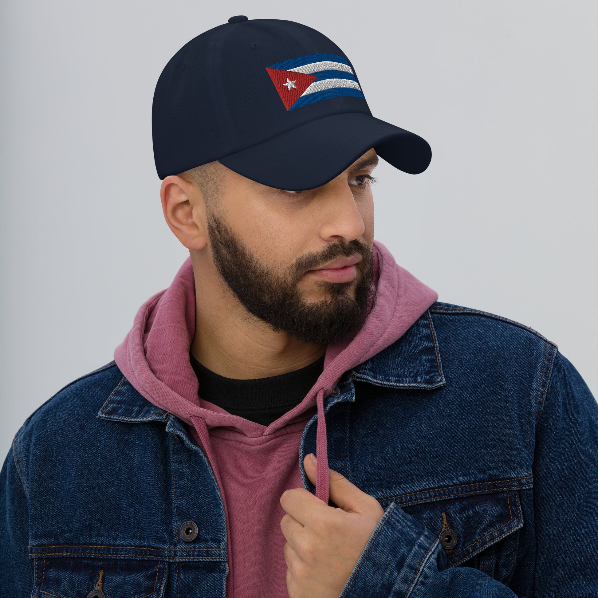 Embroidered Cuban Flag Dad Hat - Complete Your Outfit: Stylish dad hat with a Cuban flag embroidery to elevate your look.