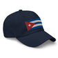 Dad Hat with Cuban Flag: Stylish dad hat embroidered with the Cuban national flag.
