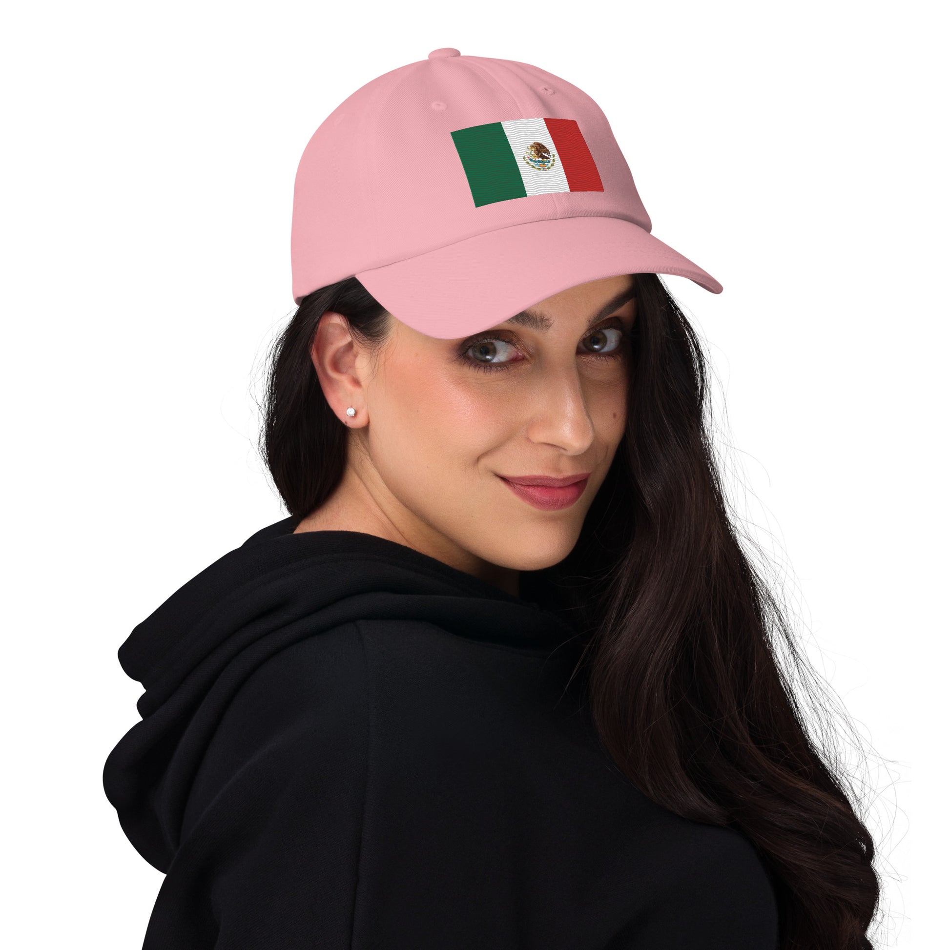 Show Your Mexican Pride: Embroidered Dad Hat, pink color