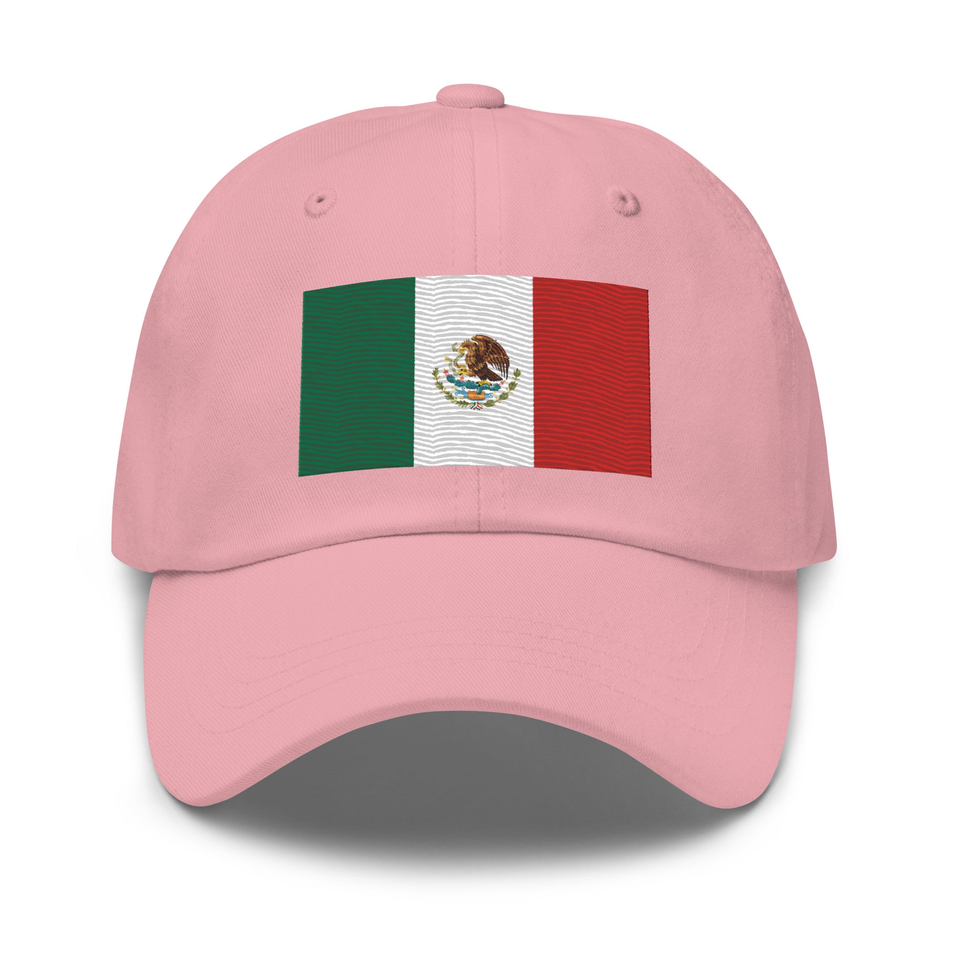 Pink Mexico Flag Embroidered Hat