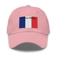 Embroidered French Flag Baseball Cap - Adjustable