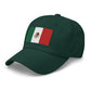 Green Dad Hat - Embroidered Mexican Flag