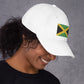 Stylish white dad hat for any Jamaican adventure
